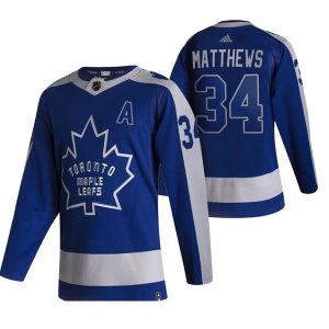 Toronto Maple Leafs Trikot Auston Matthews 34 2022 Reverse Retro Blau Authentic